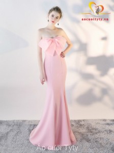 Đầm dạ hội ôm body màu hồng