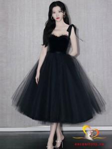 Đầm dạ hội công chúa màu đen xòe bồng sang trọng