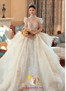 Váy cưới công chúa xòe bồng cao cấp