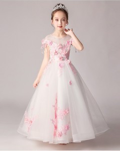 Váy phù dâu nhí công chúa màu hồng