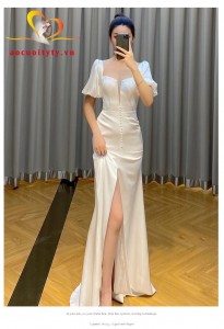 Váy cưới phi lụa đơn giản phong cách Hàn quốc