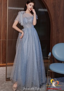 Đầm dạ hội, váy prom màu xanh nhẹ nhàng